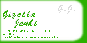 gizella janki business card